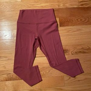 Dark pink cropped Lululemon align leggings size 6